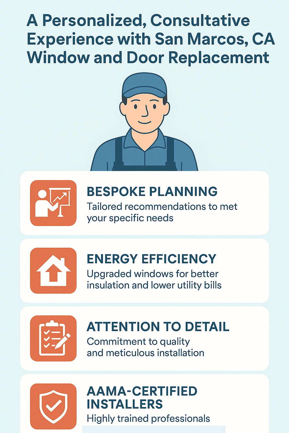 Personalized, Consultative Experience with San Marcos, CA Window and Door Replacement